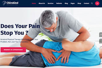 design wix chiropractor website physiotherapy website physical therapy website