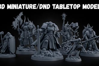 sculpt 3d miniatures warhammer 40k tabletop space marines models for 3d printing