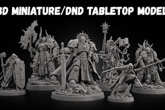 sculpt 3d miniatures warhammer 40k tabletop space marines models for 3d printing