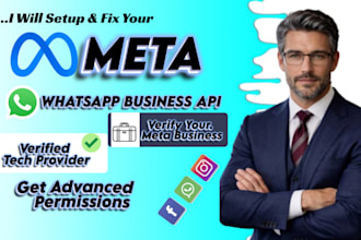assist with meta business verification and ad account setup