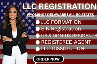 register US llc in wyoming, llc formation, ein for US and non US residents