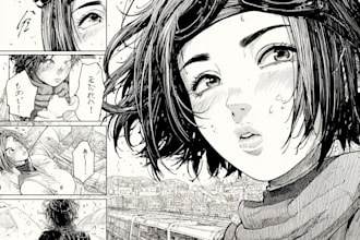 draw professional manga book illustrations for novels