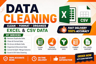 clean excel and CSV files