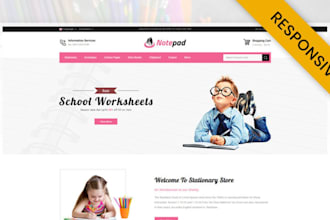design a stationery shopify  store stationery website
