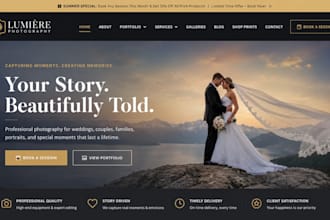 design premium shopify photography website for photographers and print stores