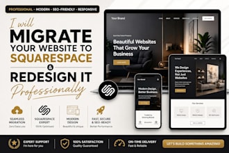 migrate your website to squarespace and redesign it