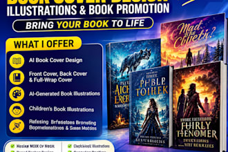 create stunning ai book covers illustrations  promote your book for ranking