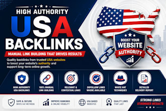 build high authority usa seo and manual link building