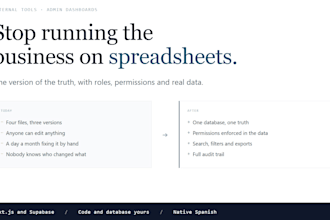build a custom admin dashboard or internal business tool
