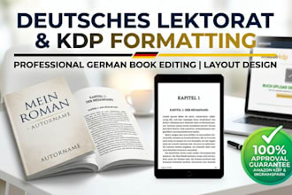 be your german book editor developmental editor kdp ebook paperback formatting