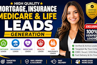 generate mortgage, insurance, medicare and life insurance leads, healthcare lead