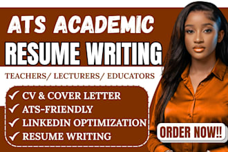 write an ats teacher resume, CV and cover letter for educators