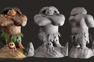 sculpt 3d diorama model, 3d toy, action figure,miniature, stl model for printing
