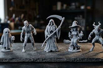 create halloween 3d models, horror figurines and stl file