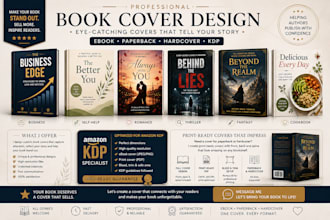 design a professional book cover for KDP and print