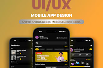 design clickable prototype for mobile app ui ux design, app screenshots