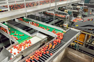 design 3d food processing factory warehouse and production plant
