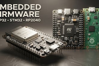 develop embedded systems firmware esp32 stm32 and rp2040