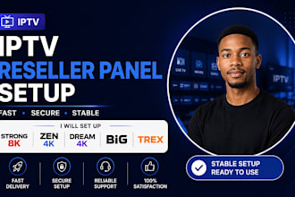 set up reseller panel strong 8k, zen 4k, dream 4k, big, trex