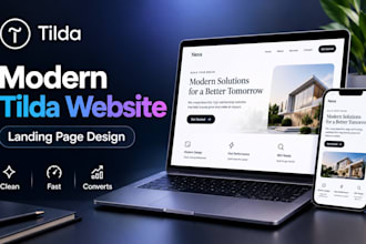 design a modern tilda website or landing page