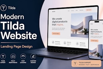 design a modern tilda website or landing page
