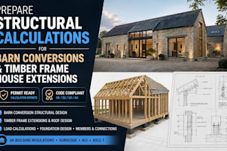 structural calculations for barn conversions and timber frame house extensions
