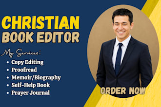 copyedit and proofread your christian book memoir self help journals devotions