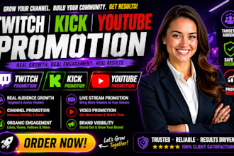 grow your twitch channel with organic promotion and viewers