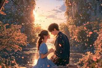 create beautiful romantic book cover art for novels ebooks