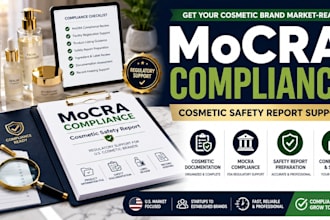 provide mocra compliance and cosmetic safety report support