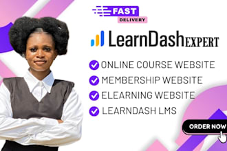build and customize wordpress learndash lms course website