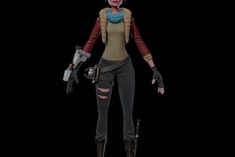 create 3d fortnite character ue5 game character rigged game assets, nsfw model