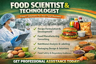 be your food scientist for recipe creation and food product development support