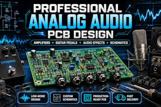 professional analog audio pcb design amplifiers, guitar pedals, audio effects