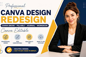 design redesign canva ebook fillable journal workbook canva editable