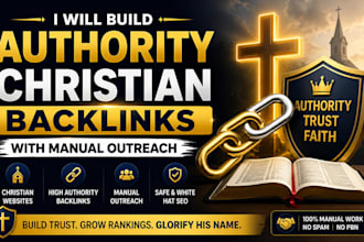 authority christian backlinks with manual outreach