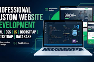 custom web development using html css and database