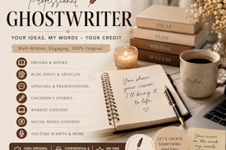 professionally ghostwrite original and high quality content