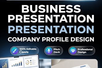 design a professional business presentation and pitch deck