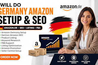 germany amazon setup, german amazon seo, german amazon listing, amazon promotion