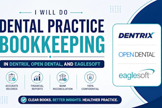 do dental practice bookkeeping in dentrix, open dental, and eaglesoft