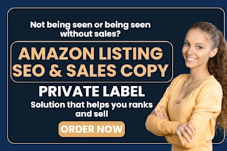 do amazon listing SEO and copywriting to increase ranking, conversion and sales