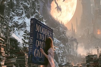 design cinematic fantasy novel covers with custom artwork