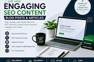 write engaging SEO blog posts and articles for your website