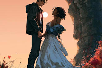 create elegant romantic book cover art for novels and ebooks