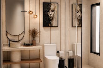 luxury bathroom 3d rendering 4k premium
