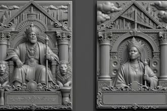 convert 2d to 3d bas relief 3d laser engraving 3d wood carving cnc 3d model
