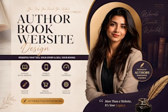 build modern author website ebook author website book publisher website