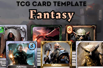 design custom card templates trading playing card game tcg layout card frame mtg