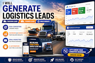 generate logistics leads trucking leads courier leads build logistics website